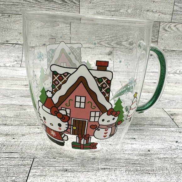 Brand New Sleigh Bell Bistro Hello Kitty 14 Oz Christmas Mug w/Glitter Handle - Picture 3 of 5